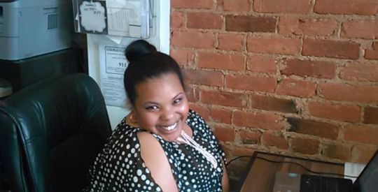 girl at desk